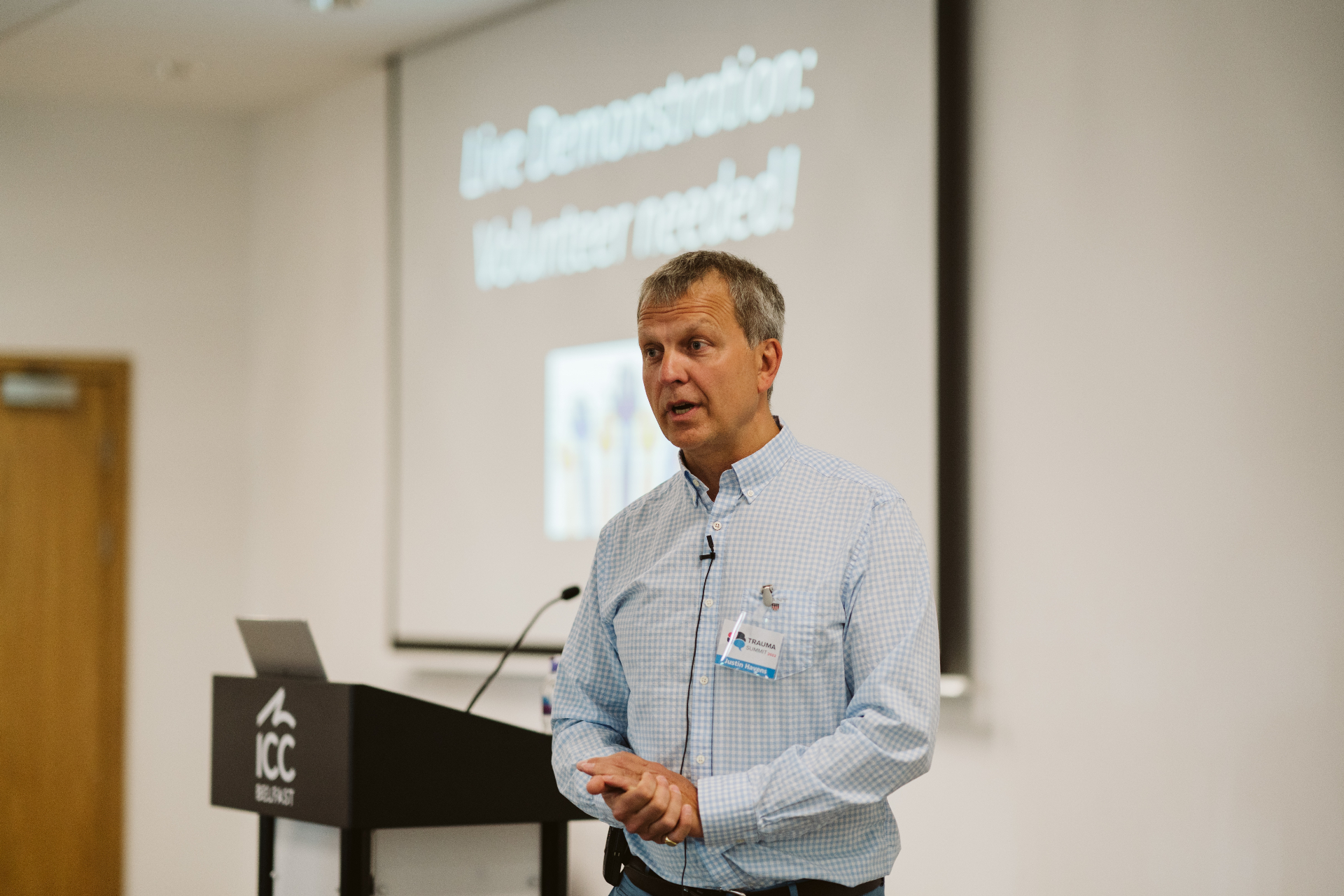 Dr. Justin Havens presenting at Trauma Summit